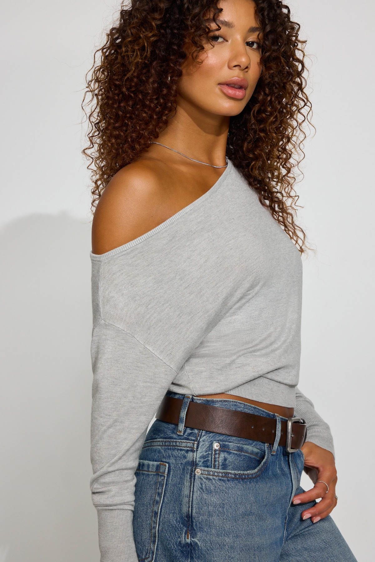 Rae Asymmetric Fine Sweater